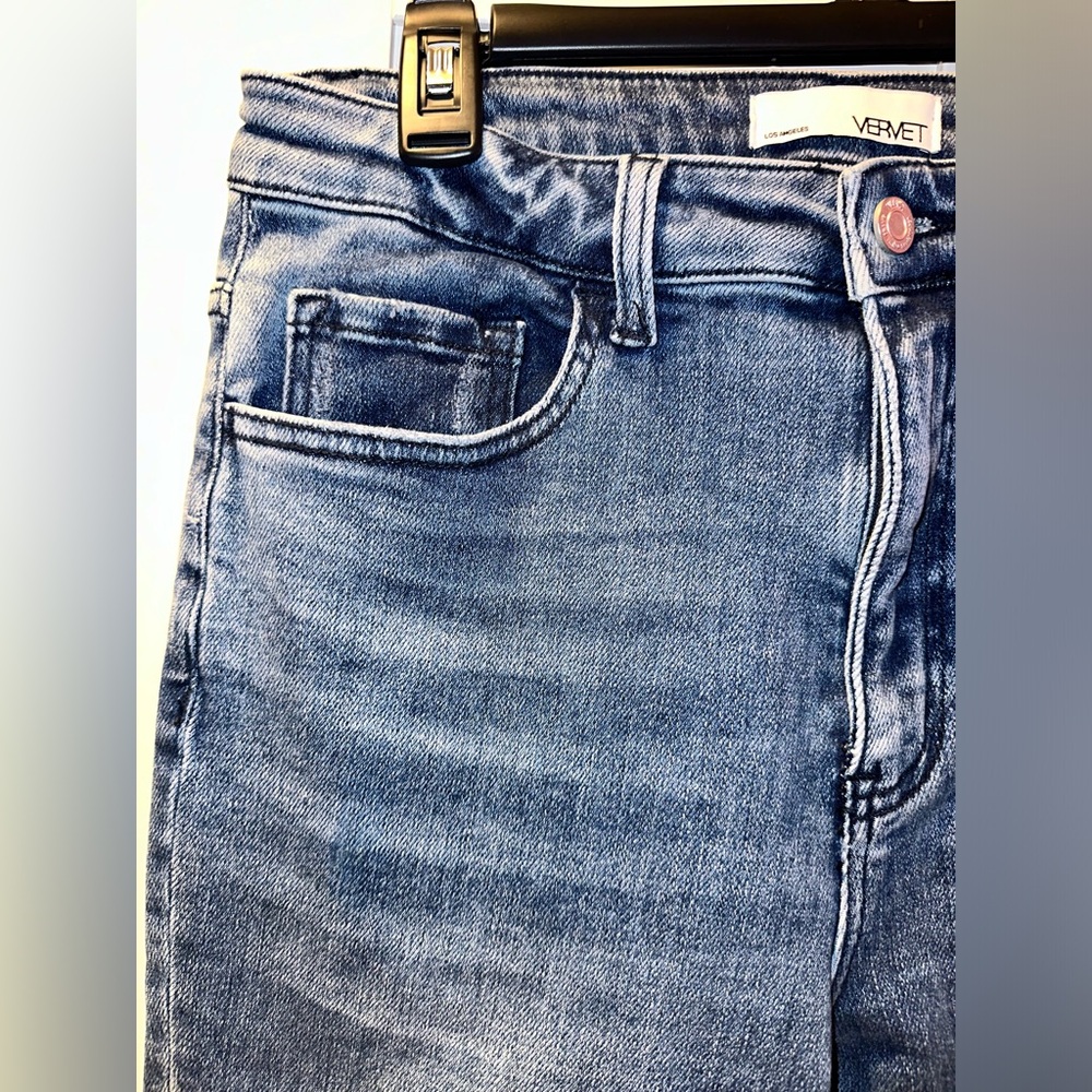 NWOT Super High Rise Slim Straight Crop Jeans from Vervet by Flying Monkey - Picture 9 of 12